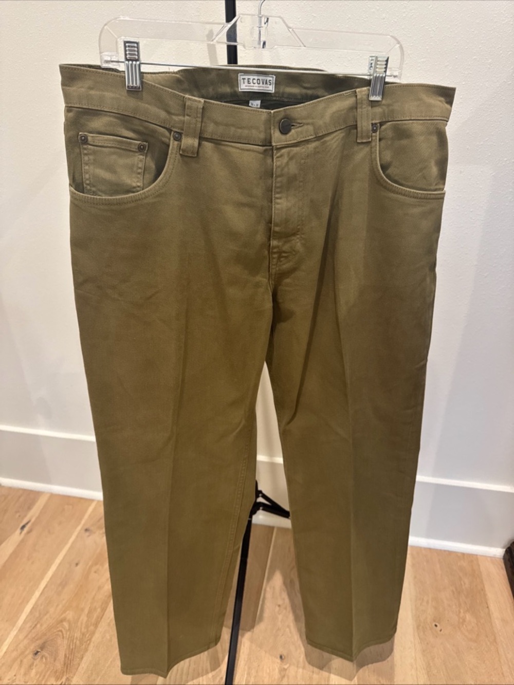 Tecovas Olive Straight Cotton Trousers